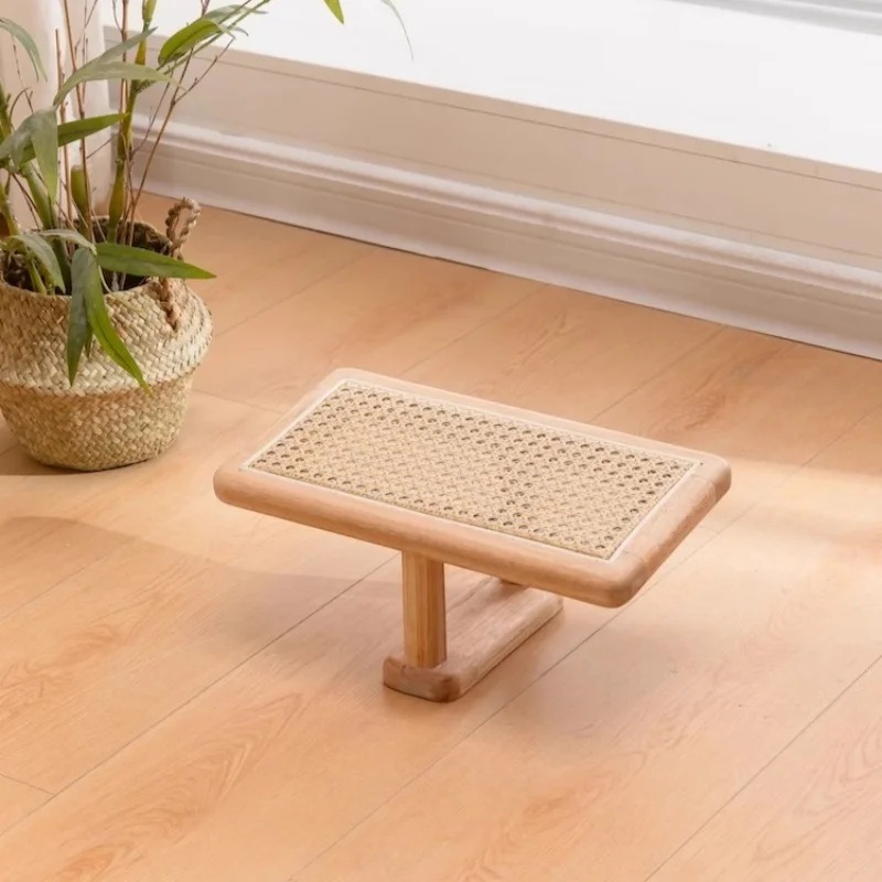

Ergonomic Wooden Meditation Bench Dali Stool - Kneeling Chair for Yoga, Prayer, and Seiza Practice made from Solid wood&Rattan