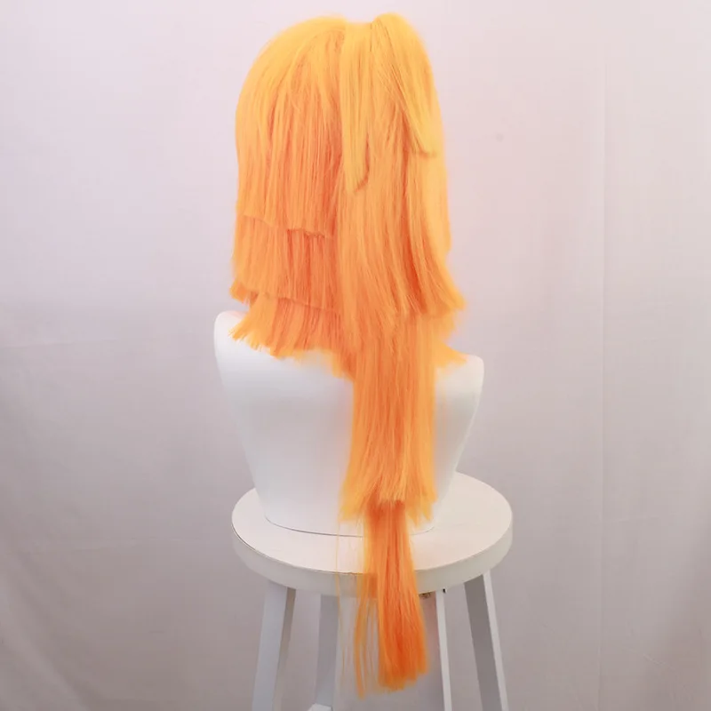 Shinobu Kojiro Inosuke Hashibira Zenitsu Agatsuma Yellow Gradient Gradient Ponytail Cosplay Wig High Temperature Silk Rose Net