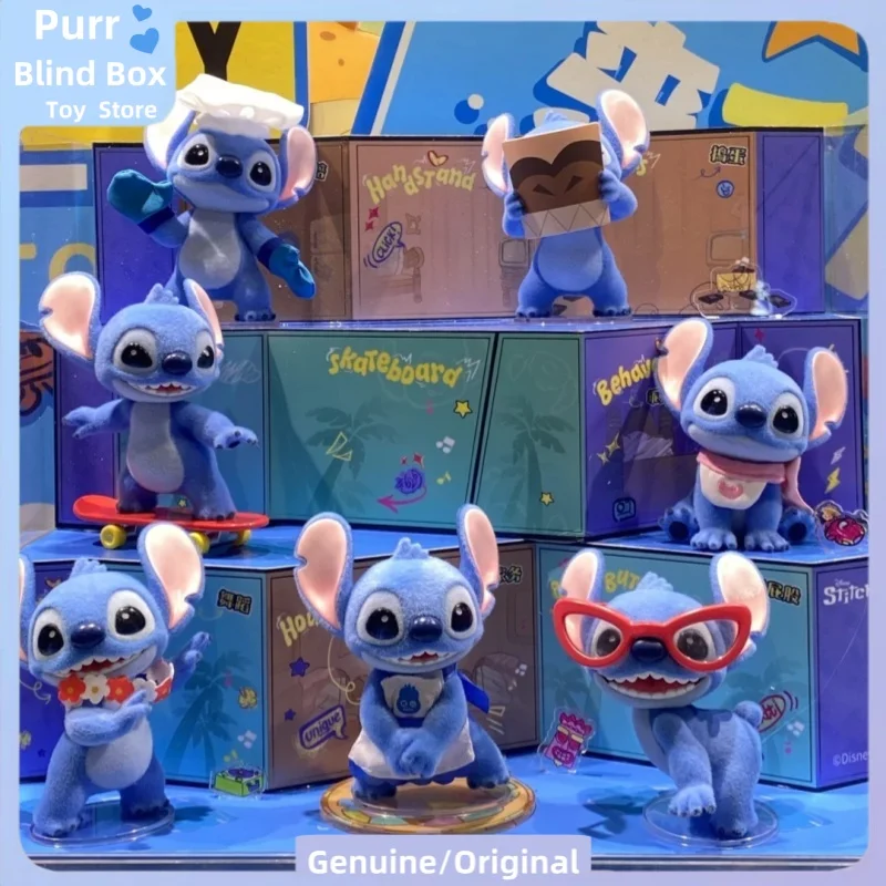 

2025 Original Disney Stitch Hello Series Blind Box Stitch Model Desktop Cartoon Peripheral Ornament Mystery Box Ideal Kid Gifts
