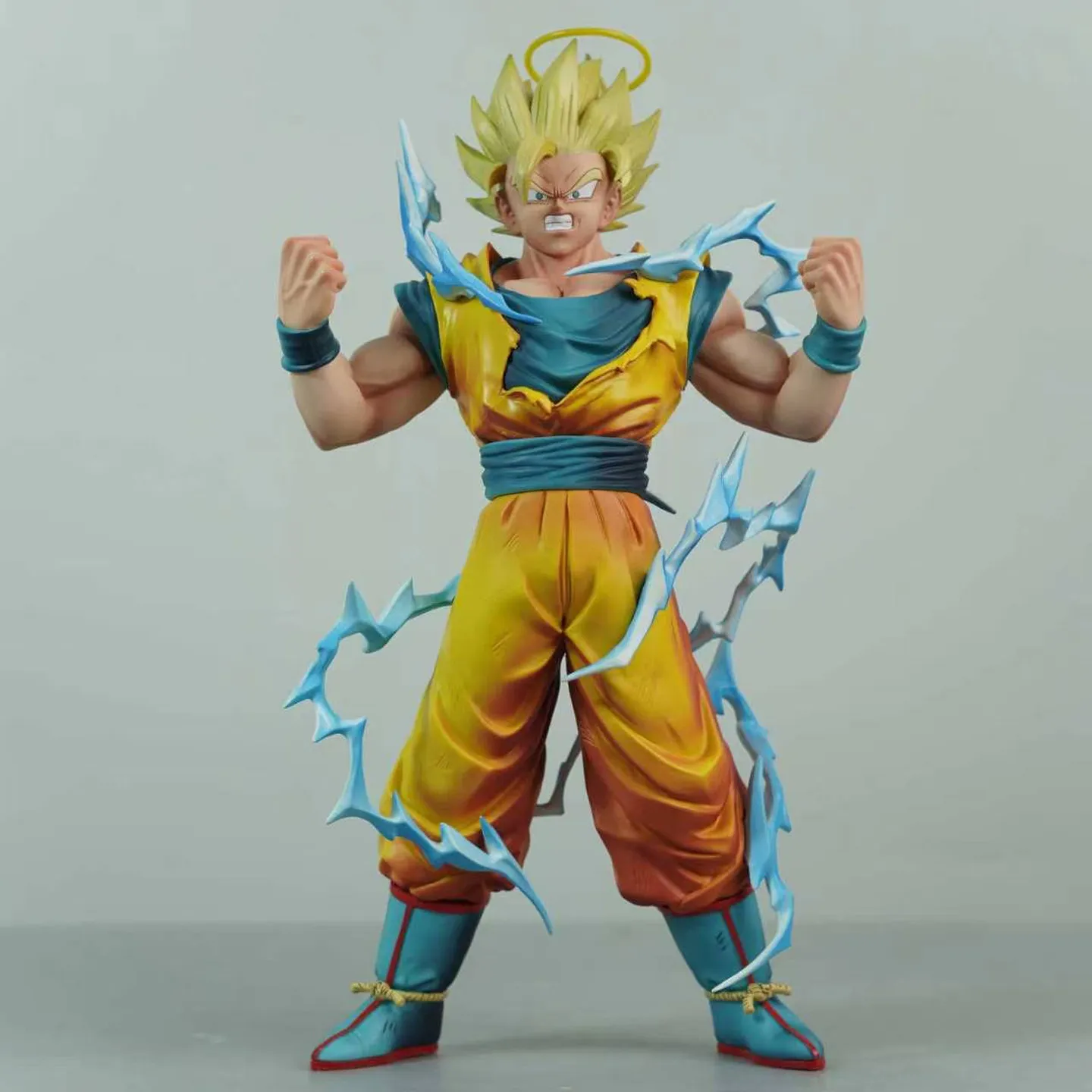 Dragon Ball Z Goku Super Saiyan 2 PVC-Figur Anime Actionfigur Modell Statue Desktop-Ornament Deko Sammlerstück Geschenk Spielzeug