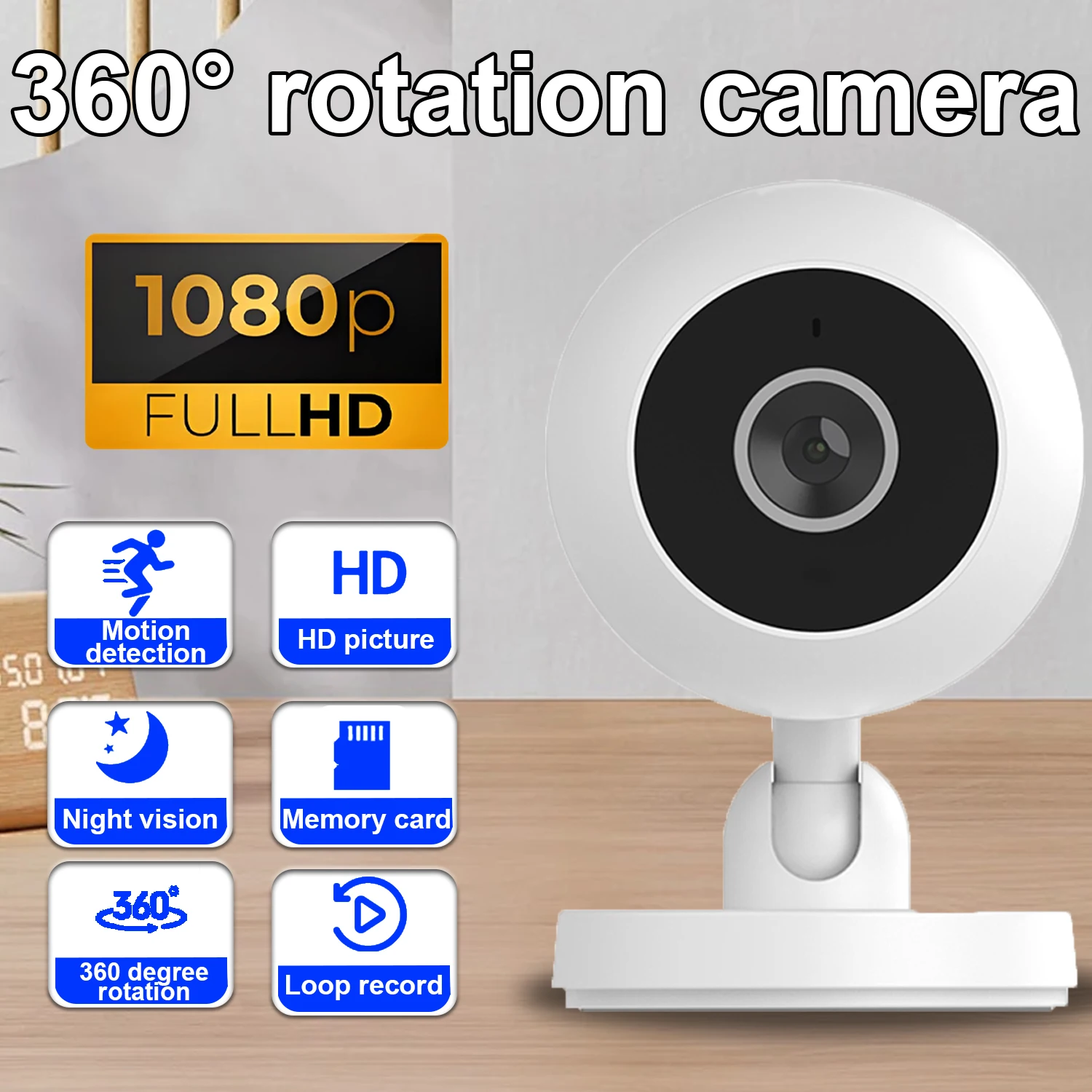 

360 degree rotation Monitor WiFi Camera Smart Home Security Monitor Night Vision Two-way speech Cloud Camcorders Baby Pet Camera