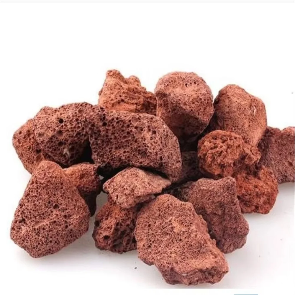 3-6cm Natural Porous Red Volcanic Rock Stone Lava Rock/Volcano Stone for Outdoor Decoration for Road Paving and Garden Design