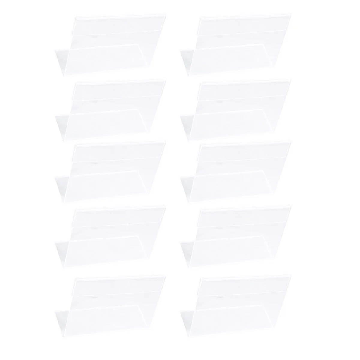 

10Pcs Acrylic L Shape Display Stand Transparent Desktop Paper Photo Holder Office Store Meeting 90x60mm L Shape Display Stand