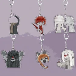 Homicipher Anime Keychain Women Funny Acrylic Key Chain Man Key Ring Pendant Ornament Accessories Friend Gift
