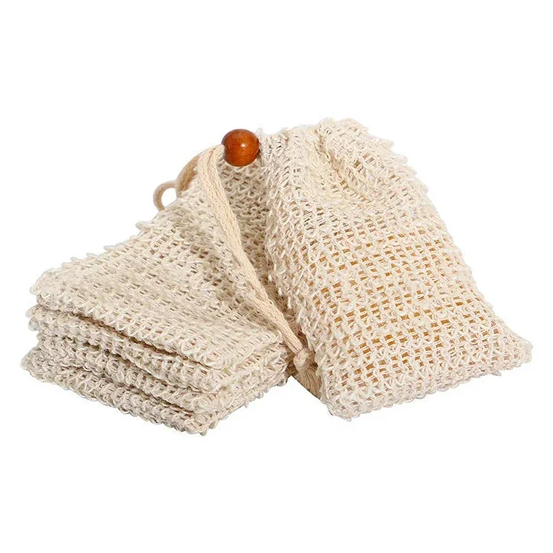 Sisal SoAP Bag Exfoliating Soap Saver Pouch  Bar Sisal Soap Bag Shower Bath Esponja Exfoliante Para Piel Muerta