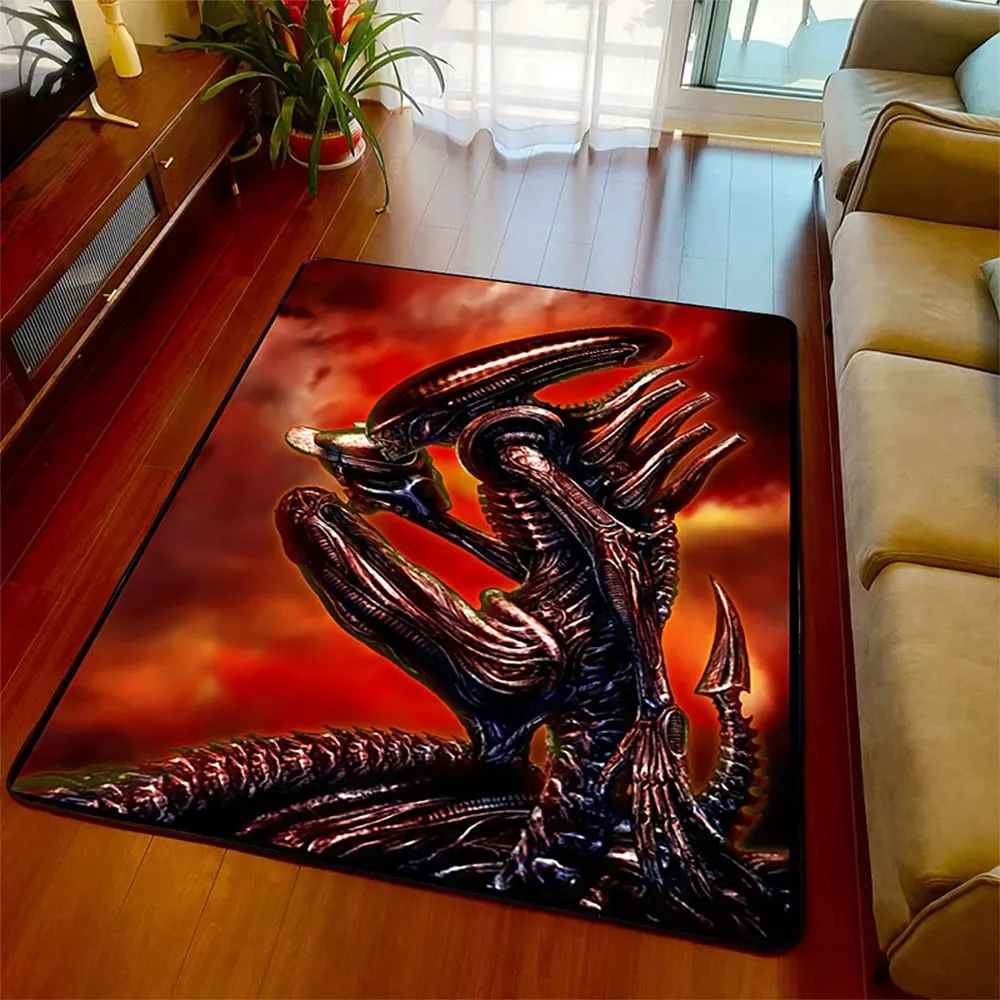 Alien Predator Movie Pattern Carpet Fashion Carpets for Living Room Bedroom Area Rug Washroom Floor Mat Doormat Home Room Decor