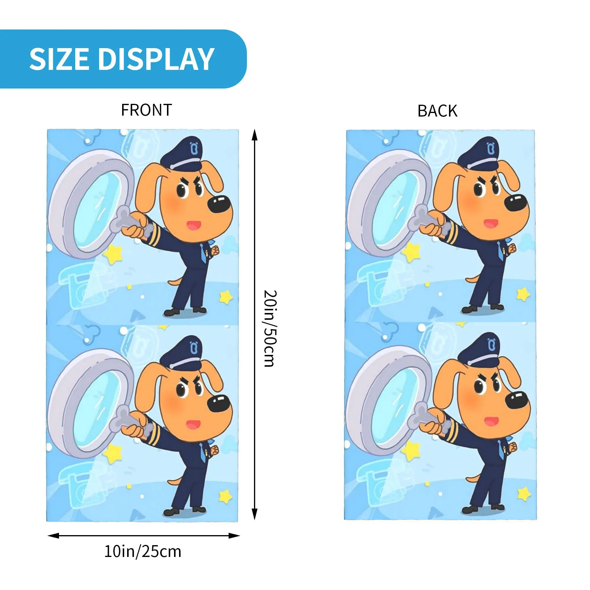 Sheriff Labrador Bandana Cubierta para el cuello Bufanda envolvente impresa Máscara facial cálida Senderismo Pesca Unisex Adulto Durante Todas las estaciones