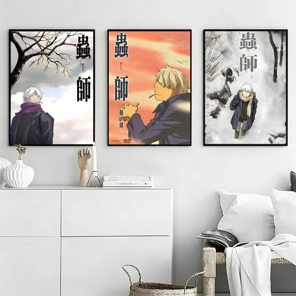 Anime M-Mushishi Poster Self-adhesive Art Waterproof Paper Sticker Coffee House Bar Room Wall Decor view 2