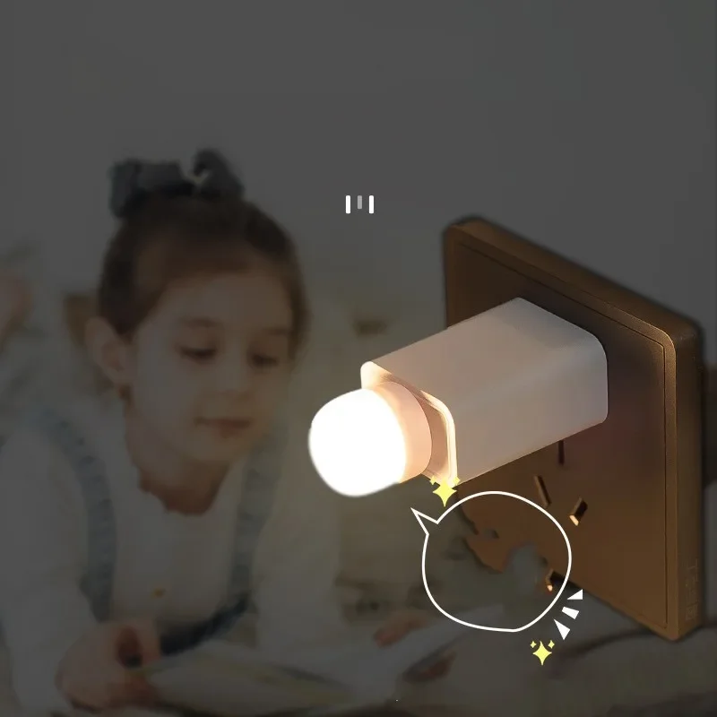 Lámpara LED portátil con puerto USB para lectura, pequeña para luz nocturna mesita de noche, libro, dormitorio, protección ocular, 1-10 piezas