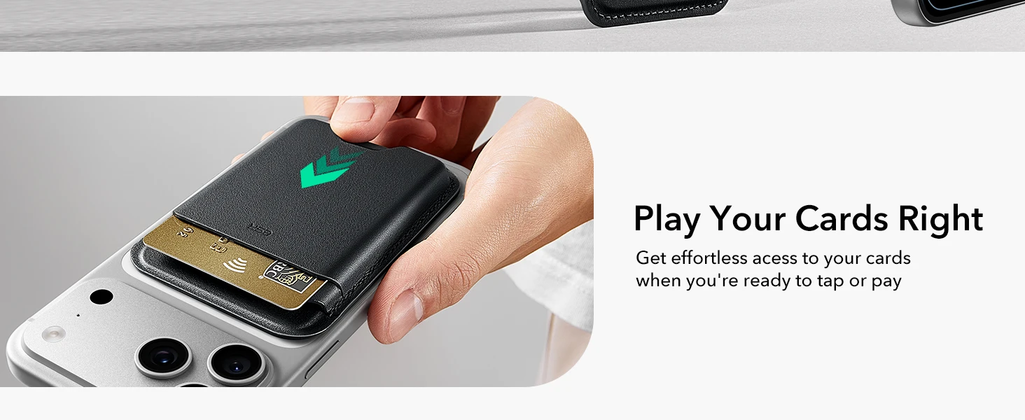 ESR for MagSafe Wallet 5 Card Holder for Phone Case RFID Blocking Magnetic Wallet for iPhone 17/16/15/14/13&Selected Samsung