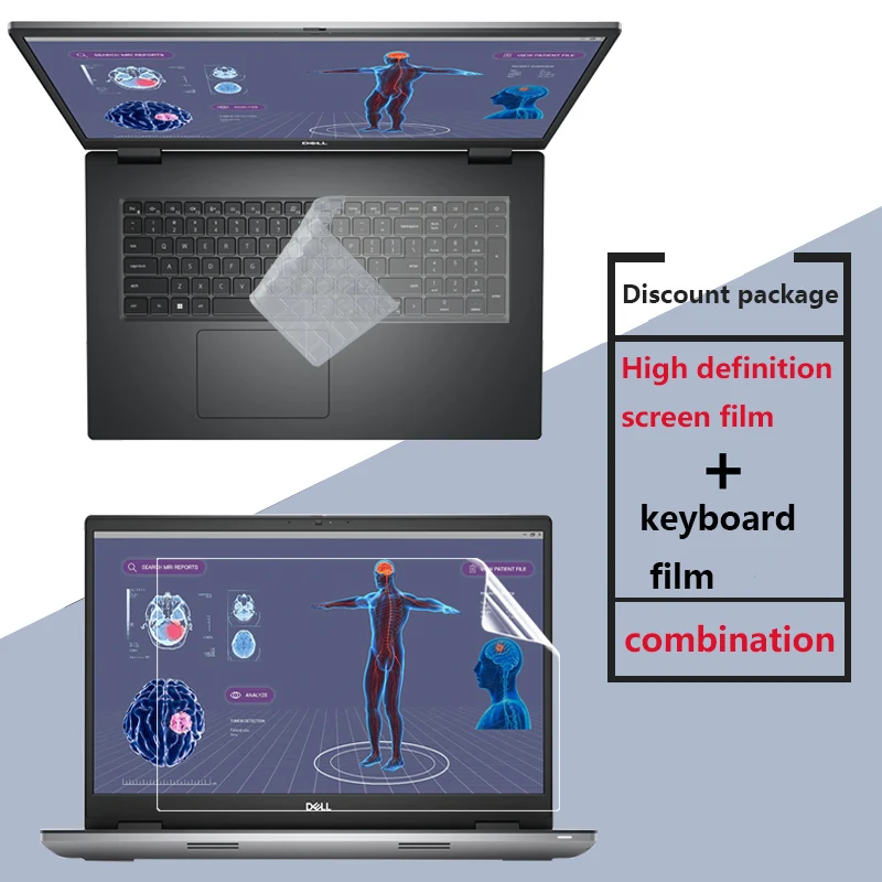 For Dell Precision 7780 7760 Laptop Screen Anti-Glare Dustproof Keyboard Pad Computer Screen Saver Computer Tempered Film HD