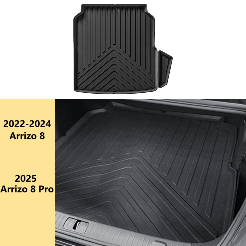 Für Chery Arrizo 8/Arrizo 8 Pro 2022-2025 TPE-Fußmatten Kofferraummatte Allwetter-Wasserdichte Fußmatten Komplettset Laderaumauskleidung LHD – Detail 5