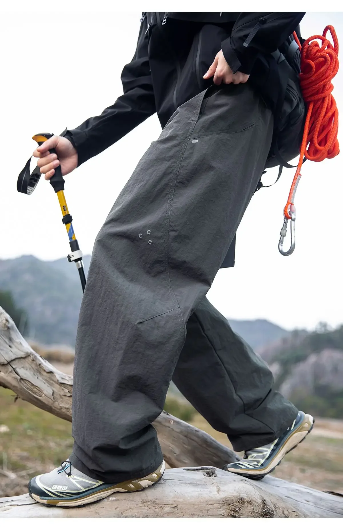 Herbstliche Outdoor-Hose, wasserabweisend, schnelltrocknend, gerade geschnitten, locker, lässig, mit elastischem Bund, für Männer und Frauen geeignet. – Detail 18