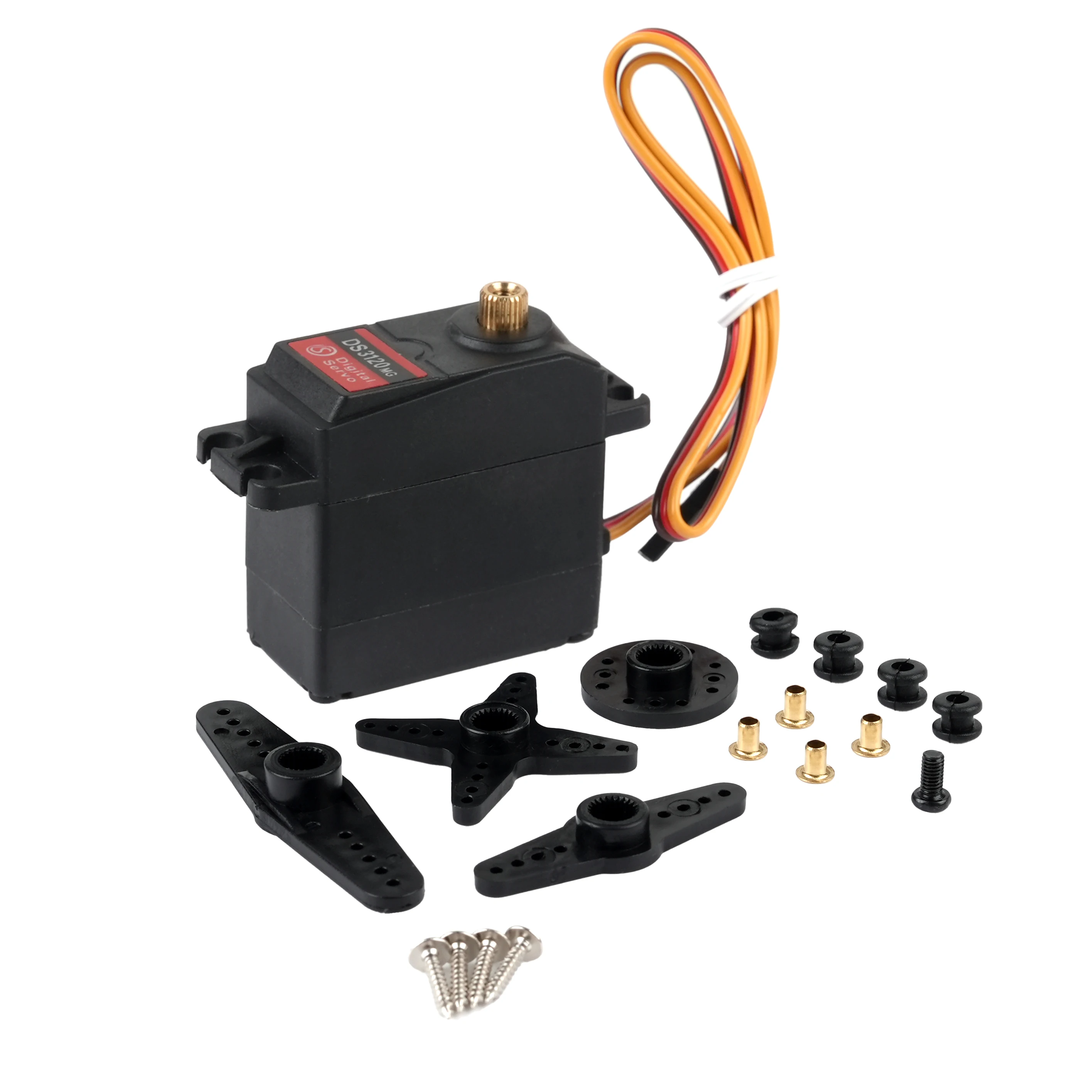 20kg 180 ° /270 °   각도 제어 금속 디지털 DS3120MG 서보 4.8-6.8v 로봇 자동차 모델용 고 토크 전력 기능 서보