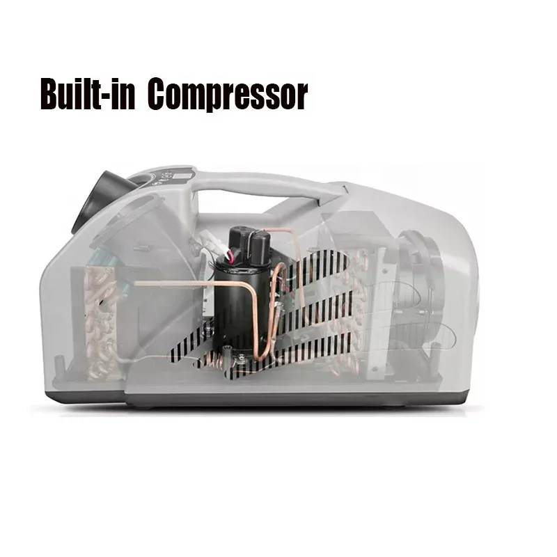 新型ソーラー充電式ミニポータブルエアコン（2350BTU）DC24V/AC220V対応、テント、RV、トラック、アウトドアキャンプ、旅行、車内冷却に