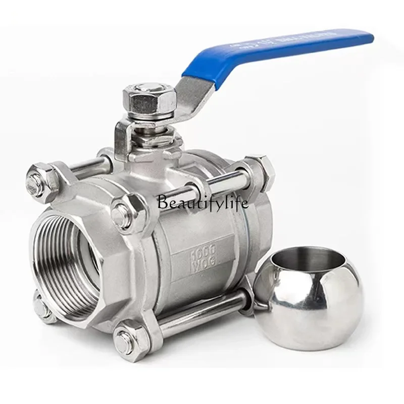 304/316L stainless steel three-piece ball valve Q61F-16P inner wire welded ball valve