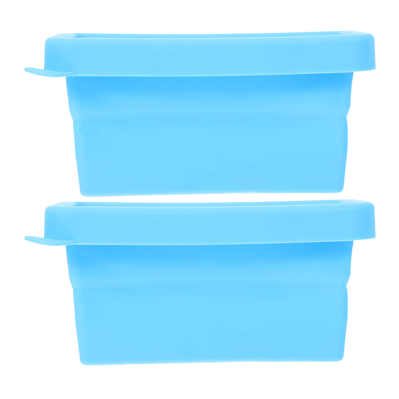

2pcs Airtight Silicone Mini Fridge Food Container Freezer Storage Leakproof Condiment Box With Lid For Sauce Salad Dressing Oil