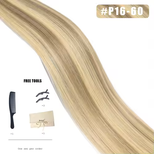 Genius Weft Human Hair Extensions 100G Double Drawn Blonde Bundles Invisible Straight Virgin Hair Weft Full End Top Quality - Image 9