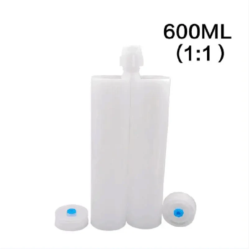 1pcs 200ml 400ml 450ml 600ml &1:1 /1:2 Mix Ratio Empty Dual Cartridge Epoxy Resin Dispenser With Seal Cap And Sealing Pistons