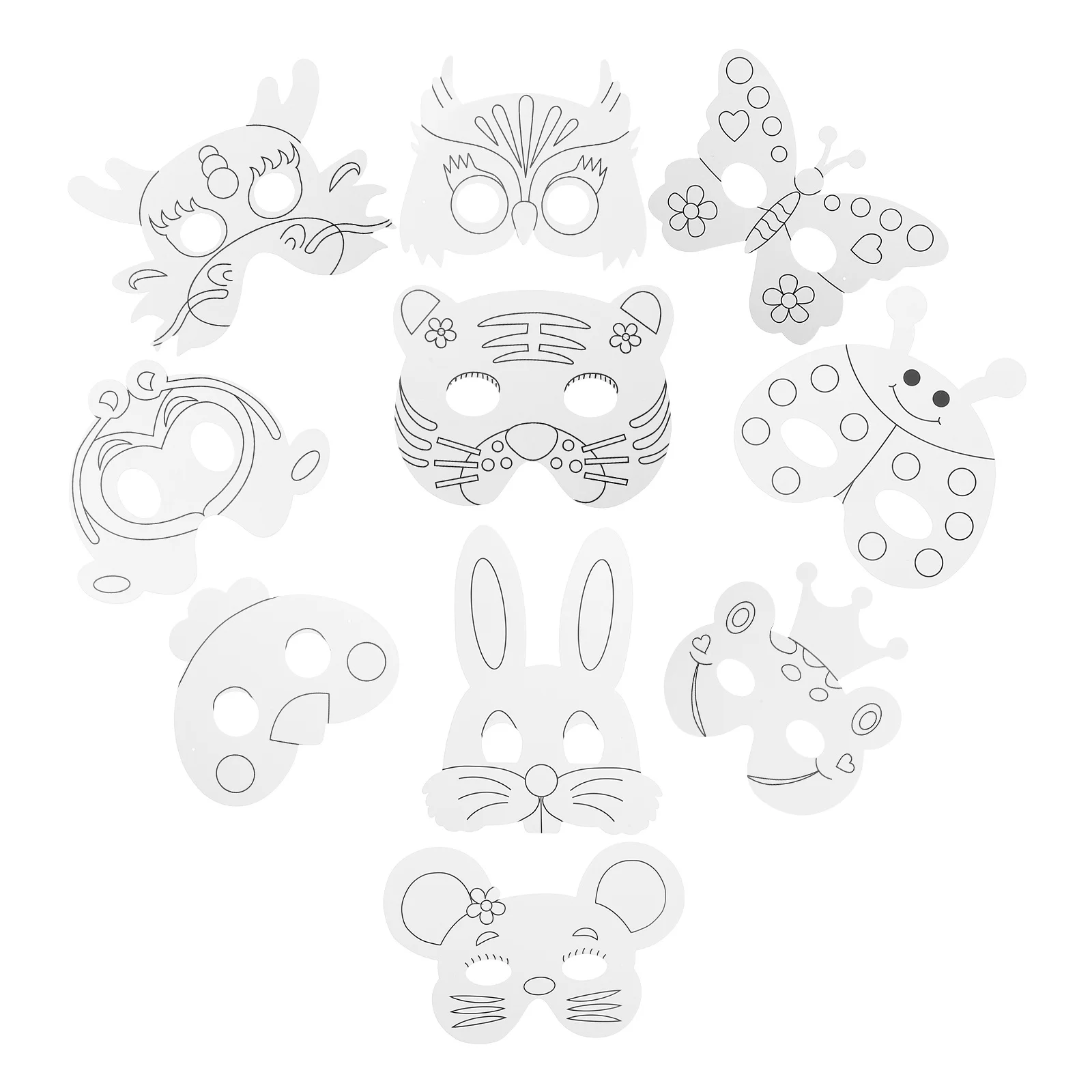 masque masque animal masque en papier masque découpé masque en papier de fête masque artisanal