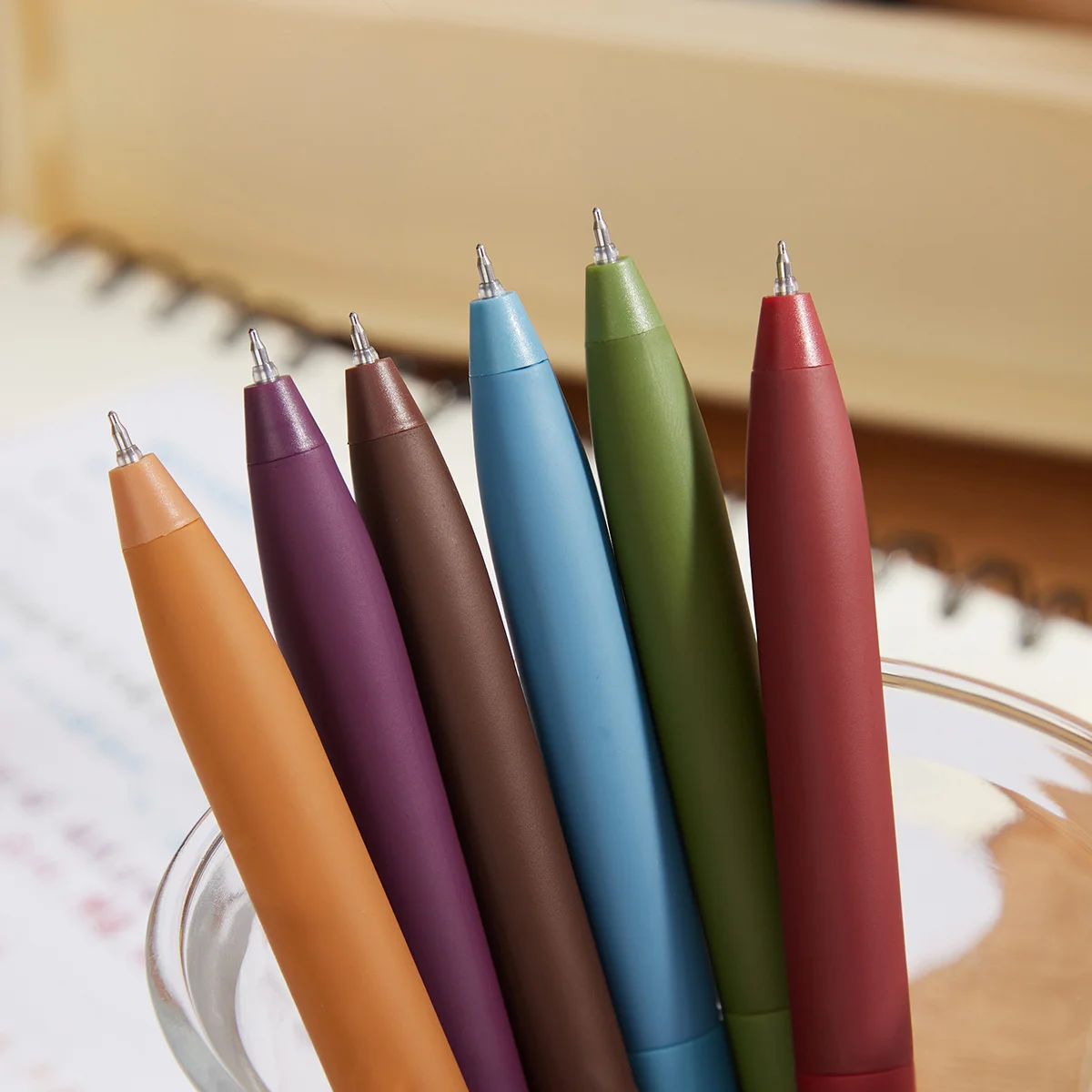 6-Color Gel Pen Set 0.5mm Fine Point Quick-Dry Smooth Writing Ballpoint Pens for Diary Drawing Learning Office Study Stationery image 4