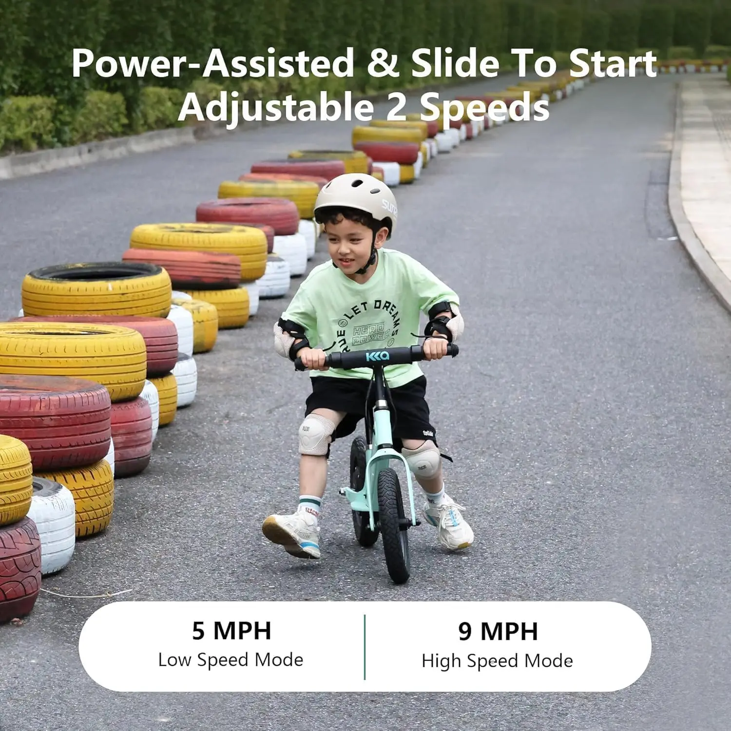 Elektrisches Laufrad für Kinder für 3–5 Personen, leichter Rahmen aus Magnesiumlegierung, 24-V-2-Ah-Akku und 180-W-Motor, verstellbarer Sitz und bunt