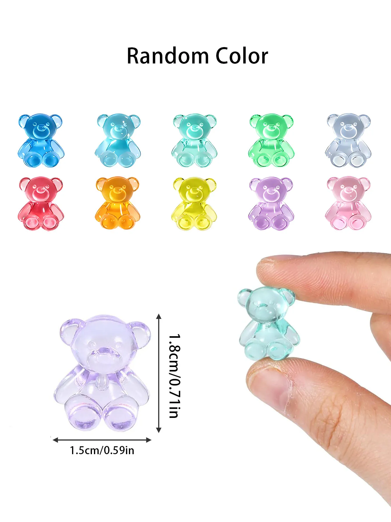 20/50 قطعة لطيف صغير الراتنج الدببة مصغرة الدب الحيوانات الصغيرة أرقام DIY بها بنفسك الجنية حديقة زهرية حشو حاوية زجاجية ديكور #5