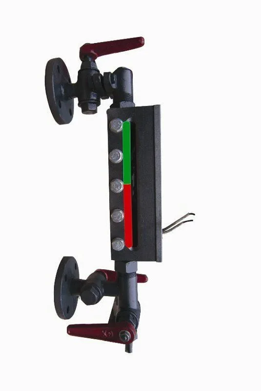 Two-color water level gauge (fluorescent tube light source)