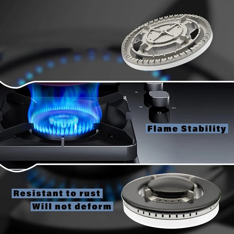 Gas Stove Burner Caps, Gas Stove Burner Caps Set 5 PS, Burner Caps Compatible For SABAF Stove Top Covers Replacement