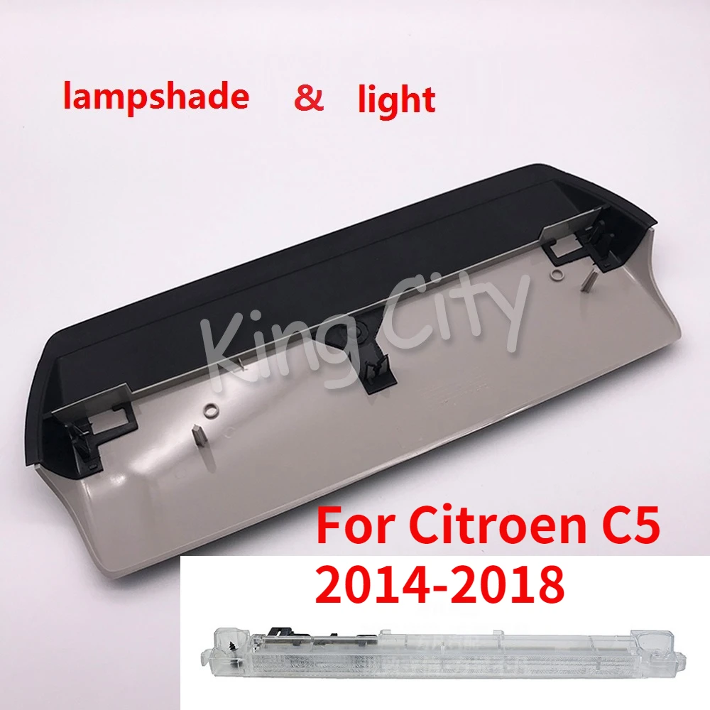 CAPQX For Citroen C5 2014-18 Rear 3rd Third Brake Lamp Center stop lamp High mounted stop lampshade Additional Brake Light cover