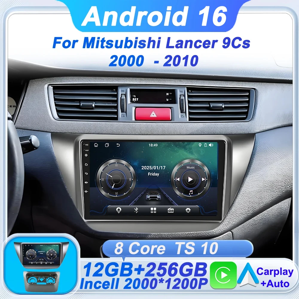 

Car Radio Stereo Multimedia Player For Mitsubishi Lancer 9Cs 2000 2001 2002 - 2010 Android 16 Autoraido Carplay Auto Screen GPS