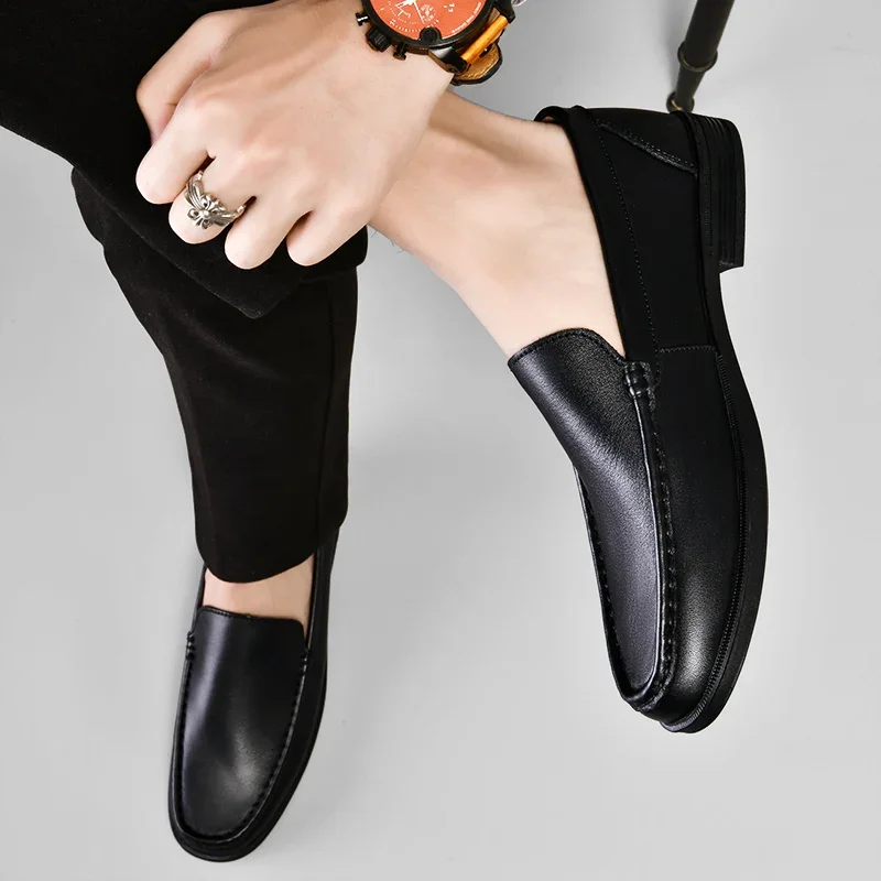 

Men's Shoes Designer Comfy Sneakers Genuine Leather Slip on Loafers New Trend Casual Shoes for Men Moccasins Hot Sale Drive Shoe