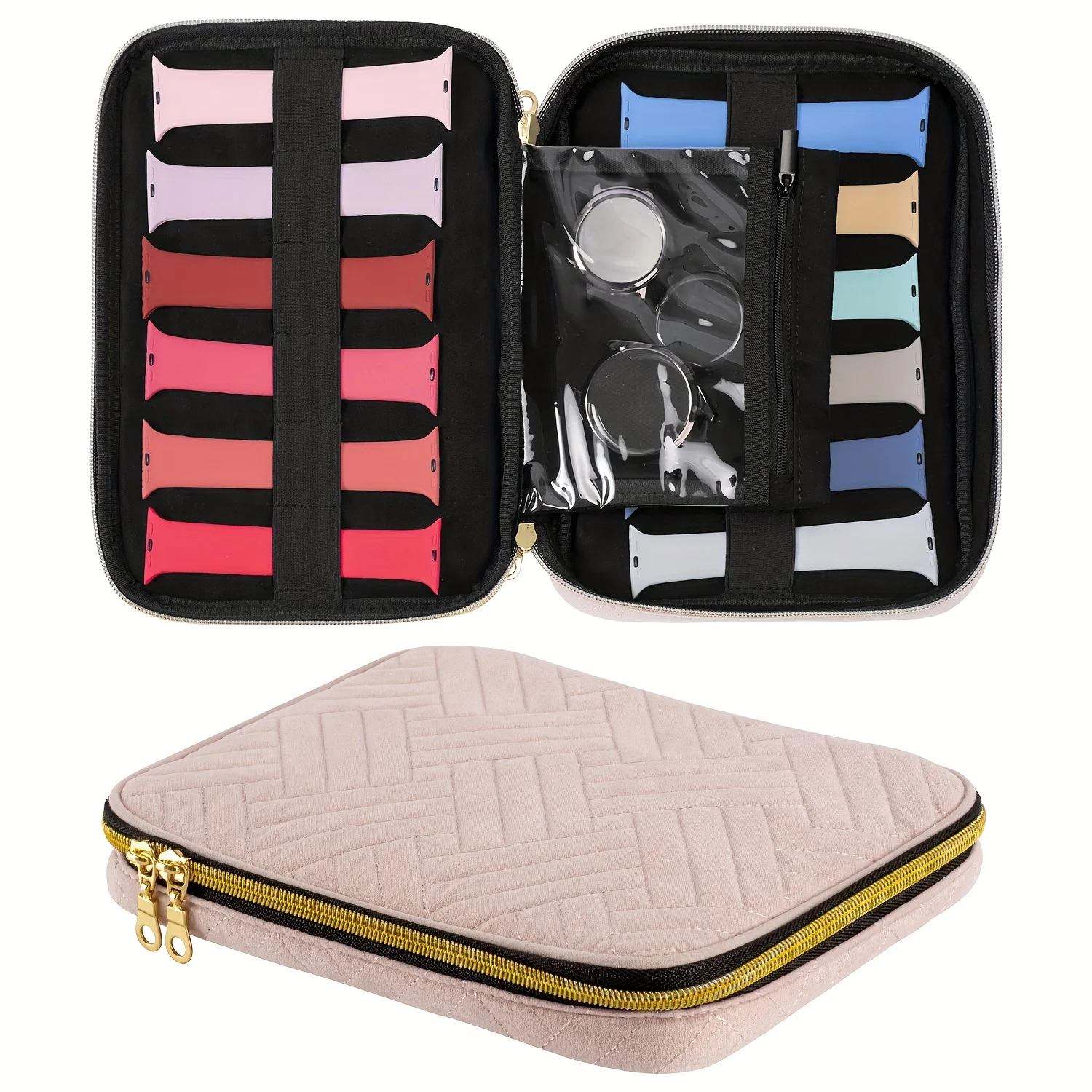 Nylon Watch Band Organizer Case Watch Band Case for Apple Watch Band Travel  Portable Organizer Bag for Iwatch Wristband