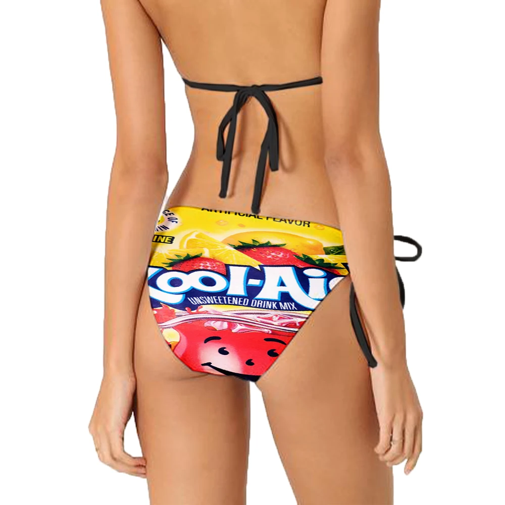Hot-selling new swimsuit set 3d printed food pattern bikini summer vacation swimming sea surfing chest pad detachable