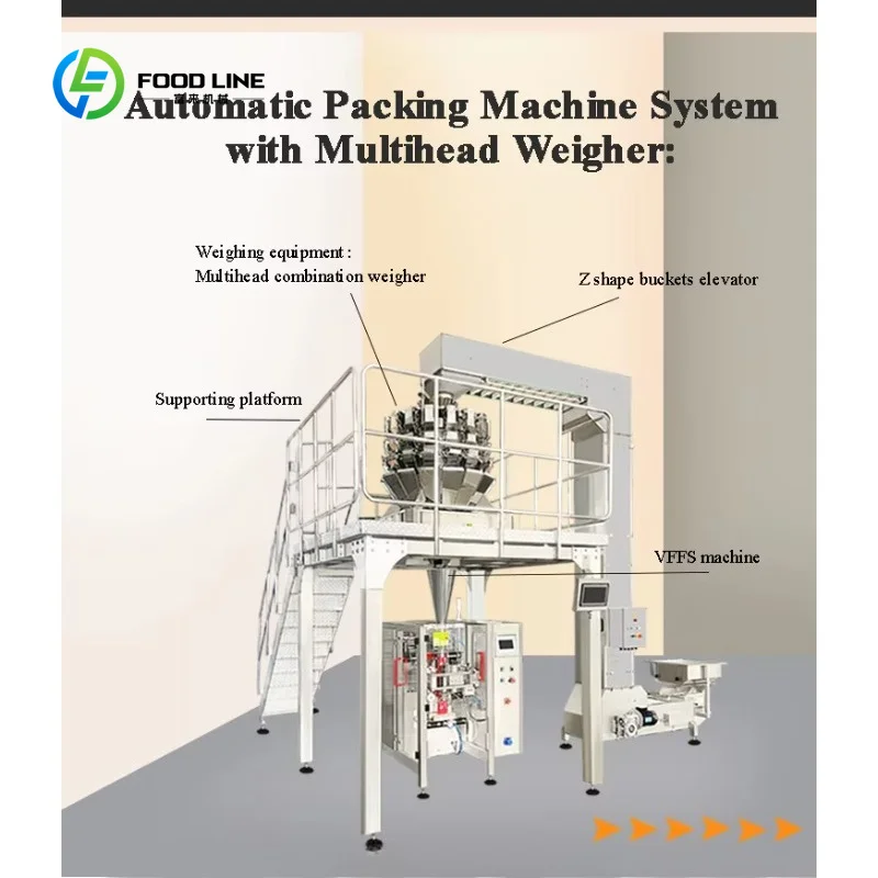 Customized Automatic Multi-Functional Granule Packing Machine for French Fries Banana Chips