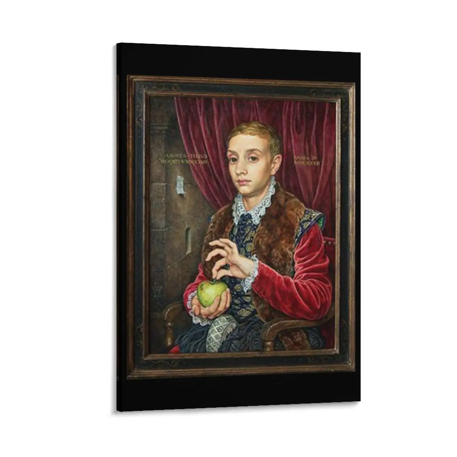 

Boy with Apple Canvas Painting Wall decoration poster decorative picture for living room