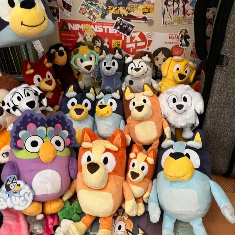 Gorąca sprzedaż Niebieskooczy Pies Bingo Rodzina 25cm Pluszowa Zabawka Piesek z Kreskówki Miękkie Wypchane Zwierzęta Lalki Prezenty Urodzinowe Świąteczne Rodzina Blue-y B