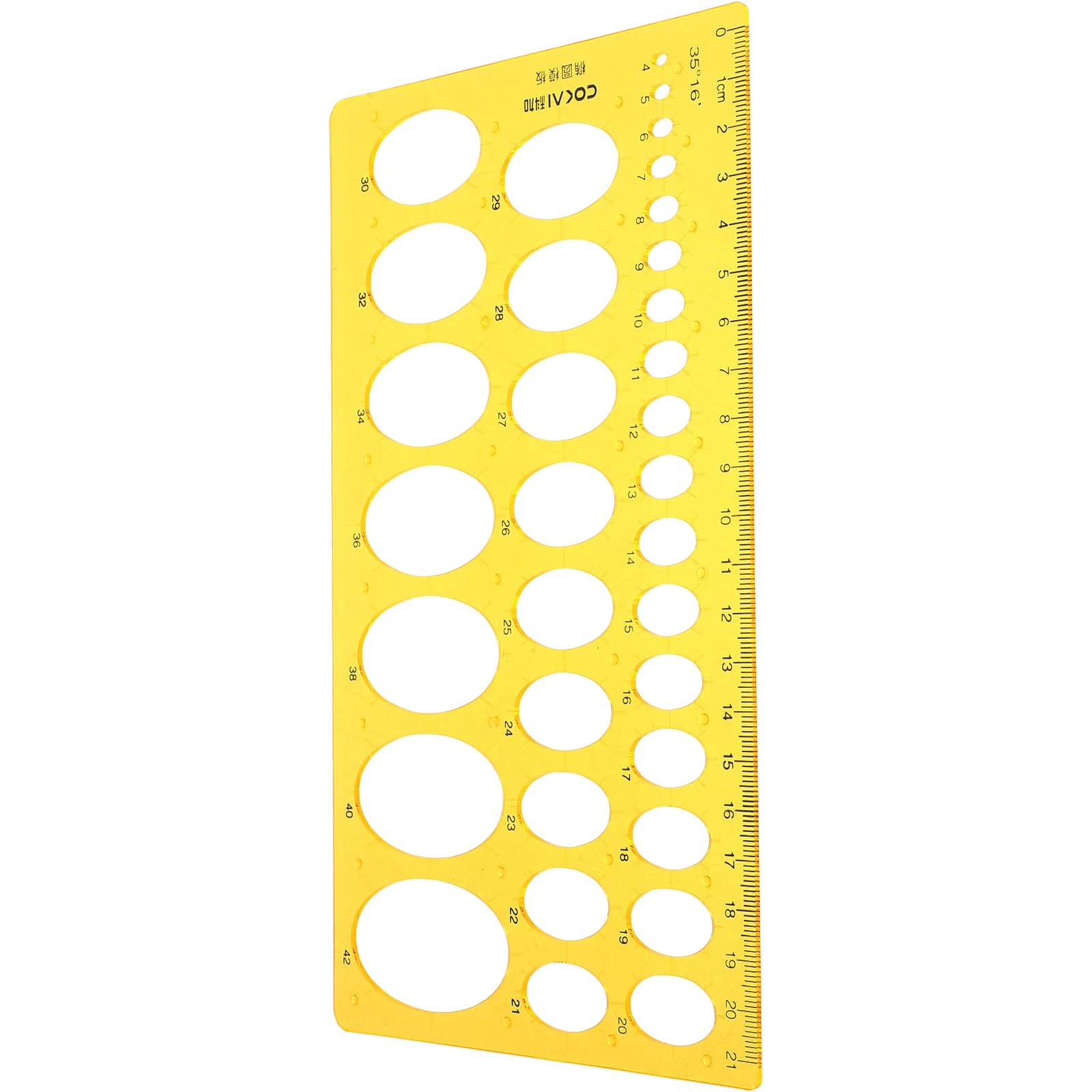 

Ellipse Draft Rulers Plastic Drawing Templates Measuring Geometric Tools for School Office Art Design Projects Orange