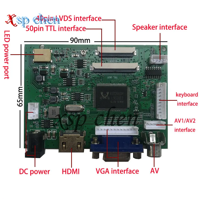 CLAA101WH13 LE 101WH12LE 10.1 inch LCD screen inner screen VGA HDMI AV driver board