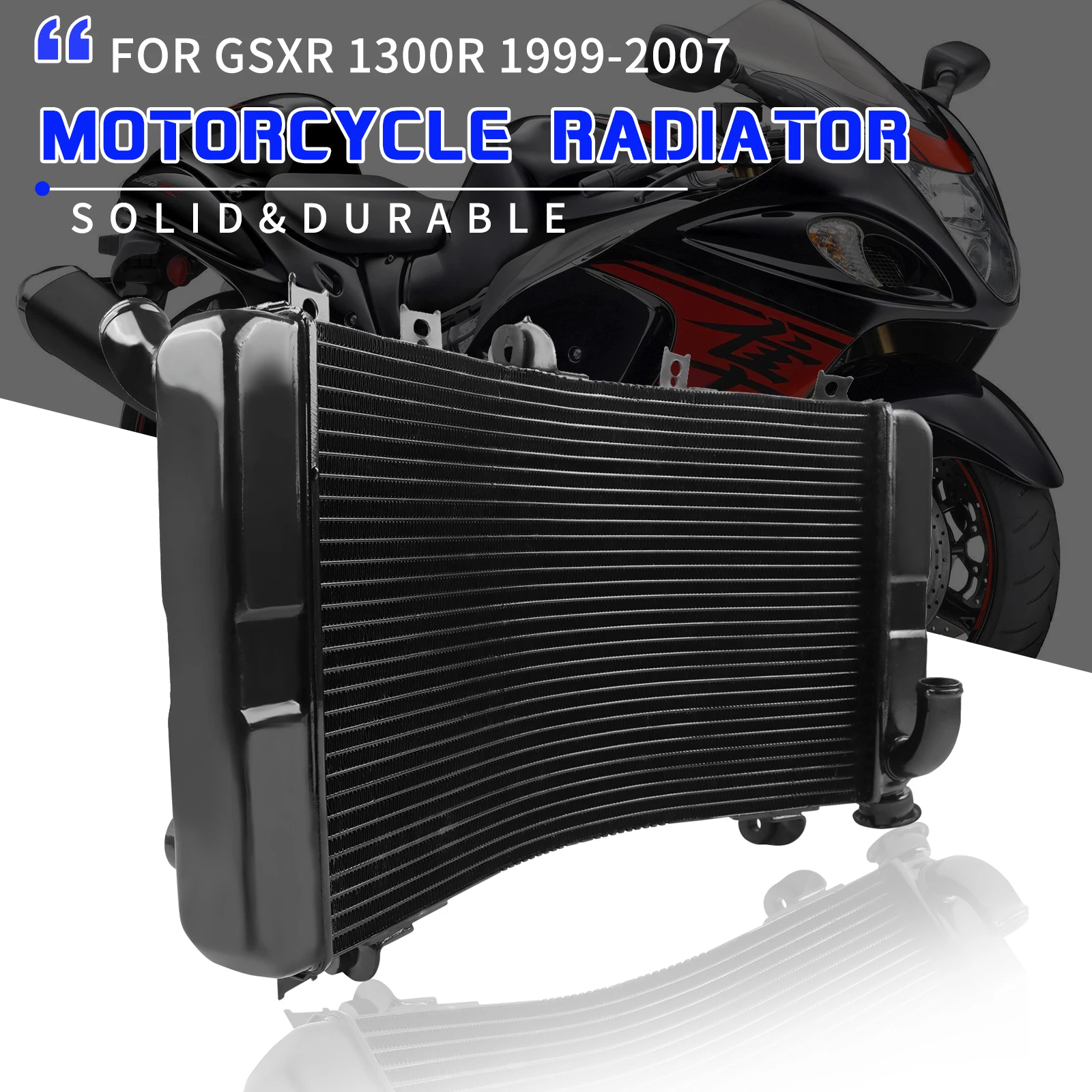 For Suzuki GSXR1300R GSX1300R HAYABUSA GSXR 1300R 1999-2007 Motorcycle Part CNC Coolant Cooling Water Tank Cooler Radiator Black