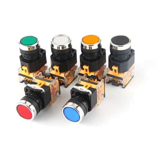 Imagen 2 del producto ABILKEEN LA38-11D/11DS interruptor de botón momentáneo/enganche 1NO1NC/2NO/2NC contacto plateado interruptor de botón de encendido/apagado