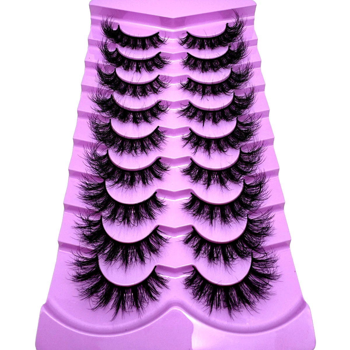 9ペア キャットアイまつげ ふわふわフェイクミンクまつげ 8D ナチュラルルック ウィスピーまつげ ドラマティックロング 厚みのあるボリュームまつげ つけまつげ