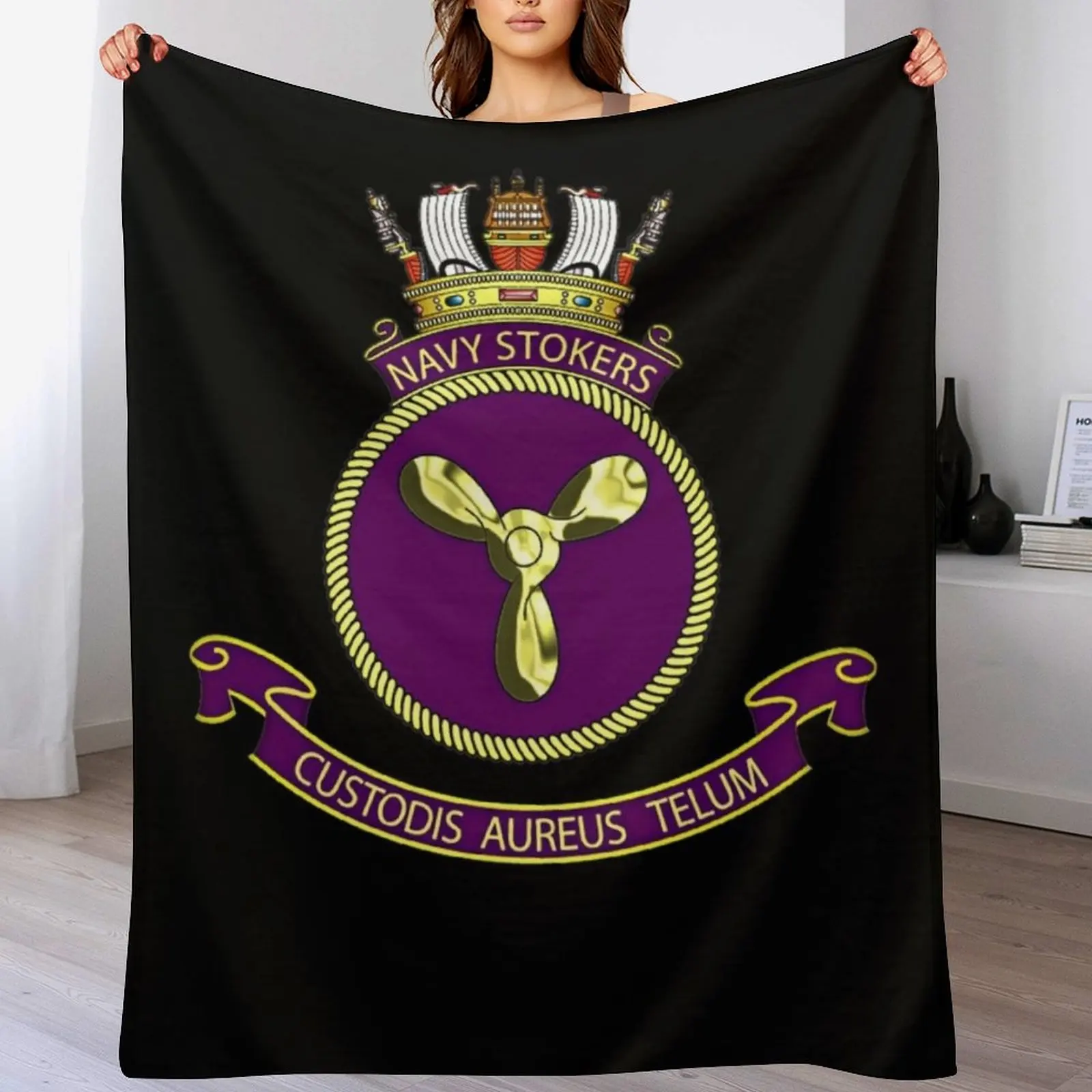 

Australian Navy STOKER Classic Throw Blanket Decorative Sofas cosplay anime Luxury Hair Blankets