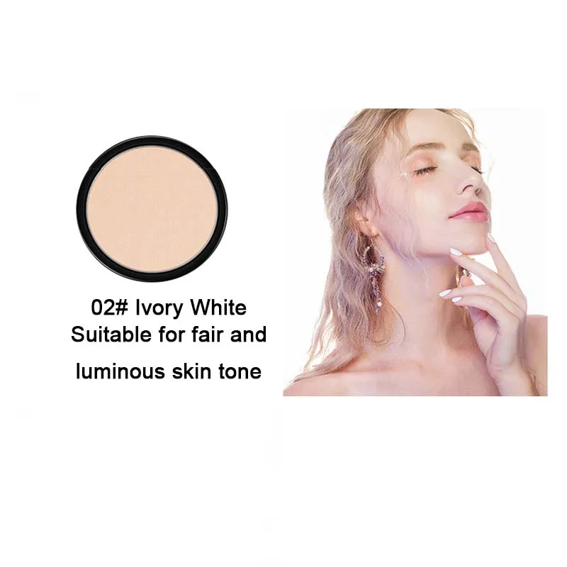 New Face Pressed Powder Cosmetics Long Lasting Oil Control Brightening Makeup Powder Palette Beauty Long Lasting Makeup Effect