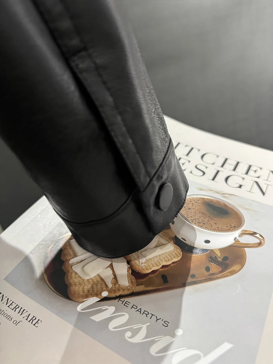 Jaqueta de Couro PU Cool Bla para Mulheres, Estilo Motociclista, Casaco de Primavera e Outono, Tendência Harajuku, Marca Chinesa, Estilo Casual