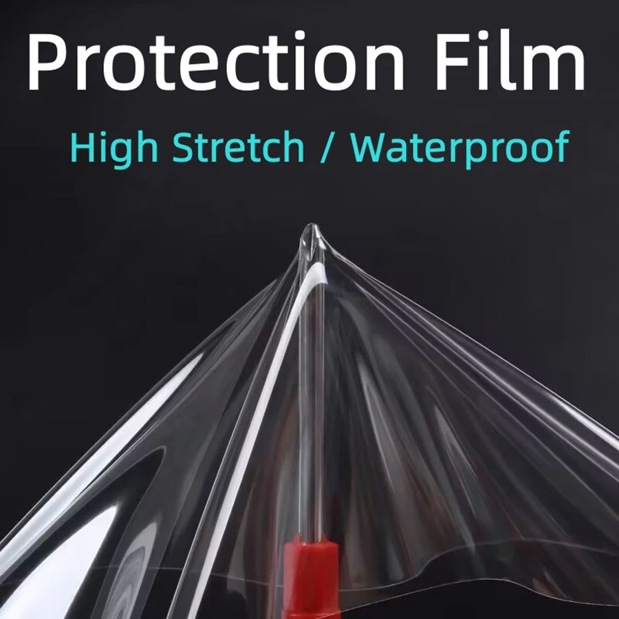 Self-healing Tpu Ppf Headlight Film Anti Scratches Protect Smoke Black Car Lamp Tint Film For Audi Bmw Tesla Decorate Styling