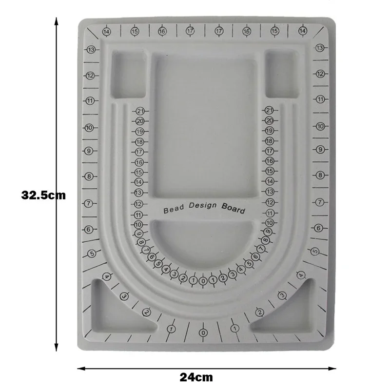 Floccato Bead Board bracciale collana perline organizzatore artisty Tray Design strumento di misurazione per gioielli fai da te che fanno accessori