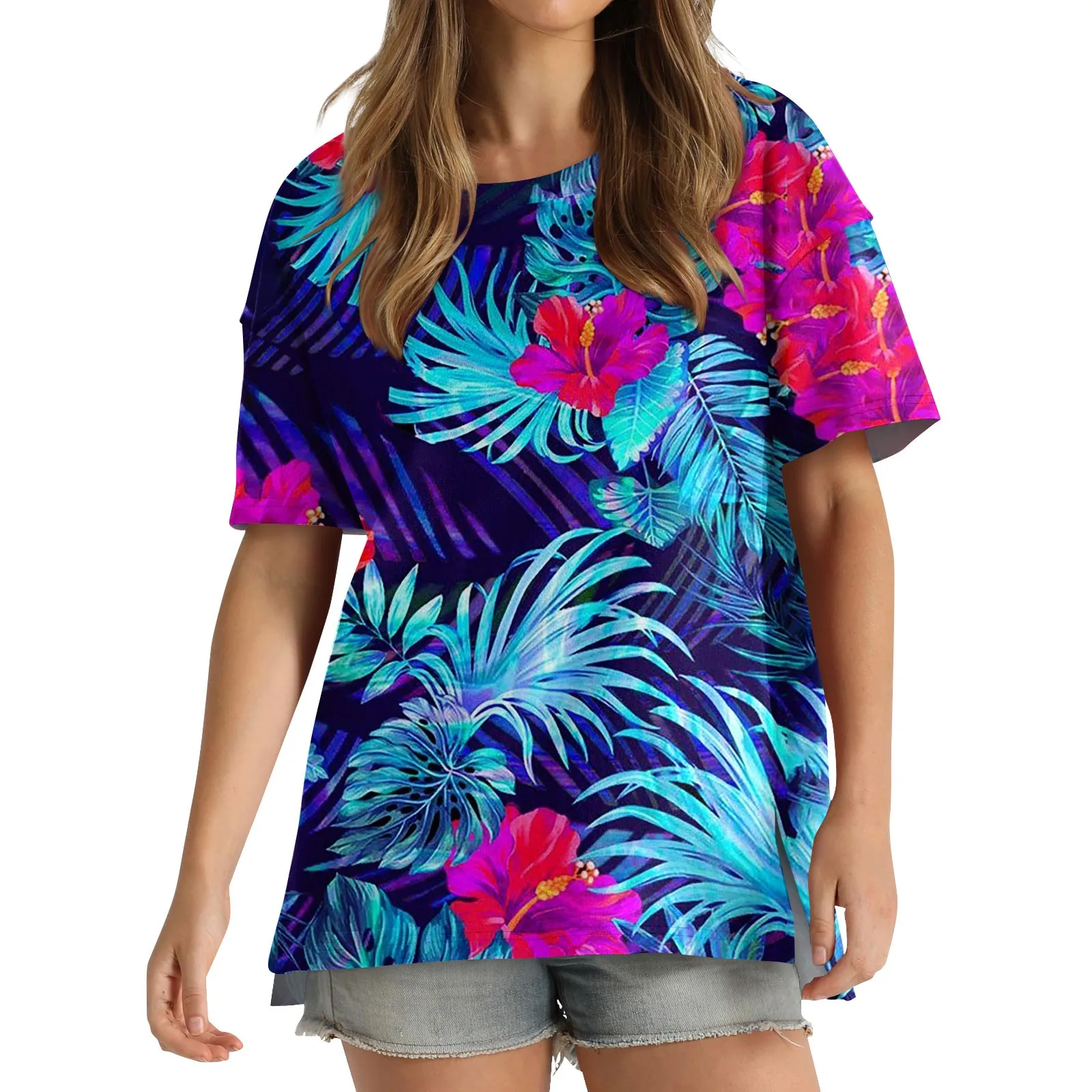 Hawaii 3d Print T Shirt Women Summer Fashion Streetwear Oversized O-neck Vest Short Sleeve Woman Vacation Tops Beach T Shirt