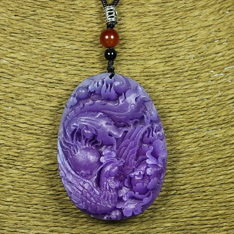 Violet Phoenix Play Peony Pendant Men's and Women's