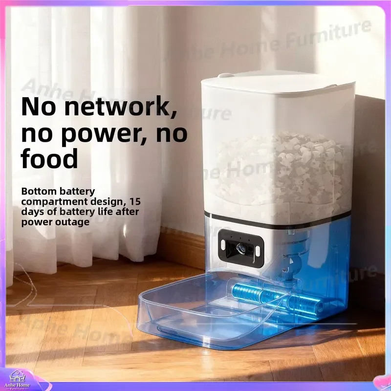 Smart APP Controlled Pet Feeder with Dual HD Cameras Visual Monitoring Detachable Design Automatic Dog and Cat Feeder